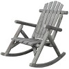 Patio Wooden Rocking Chair,Chaise Rocking Chair,Fir log Rocking Chair,Porch Rocker Chair,Outdoor Rocking Chair -The Pop Home - 2 of 4