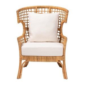 bali & pari Regina Rattan Arm Chair Light Honey - 1 of 4
