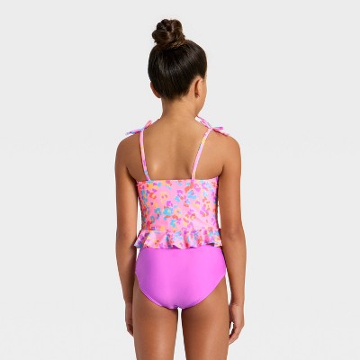 Cat & Jack Girls' Abstract Animal Tankini Set - Cat & Jack™ XS — фото 2