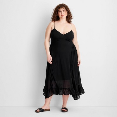 Women's Sleeveless Flutter Hem Maxi Dress - Future Collective