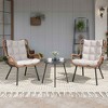 LAUSAINT HOME 3 Piece Outdoor Bistro Set with Highback - 3 of 4