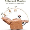 Oversized Wide Recliner Chair - 360° Rocker Swivel Recliner, PU Leather Manual Recliner, with 1.5X Sponge Filling & Easy Recline Mechanism - 3 of 4