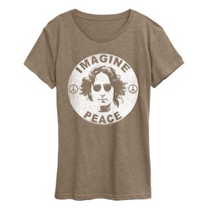 Women's - John Lennon - Lennon Imagine Peace Short Sleeve Graphic T-Shirt - 1 of 3