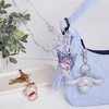 Sanrio Kuromi Crystal Keychain Bag Travel Charm – Sparkling Purple and Silver Rhinestones - 4 of 4