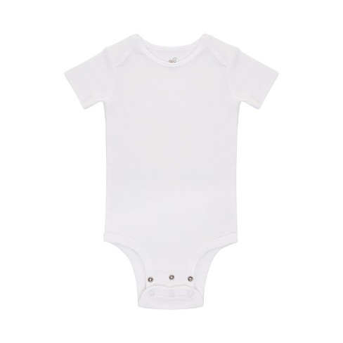 3 Pack White  6-9 Months  Short Sleeves Bodysuits 100% Cotton 