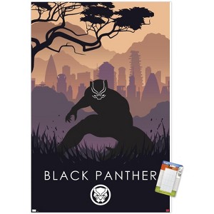 Trends International Marvel Heroic Silhouette - Black Panther Unframed Wall Poster Prints - 1 of 4