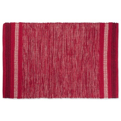 Design Imports Modern Edge Stripe - Red - 2 X 3 Ft