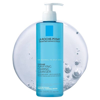 La Roche-Posay Purifying Foaming Face Wash, Toleriane Purifying Facial Cleanser for Oily Skin with Niacinamide - 13.52 fl oz
