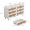 Rattan Storage Cabinet Rattan Drawer, CENGHU 6-Drawer Dresser, Clothes Storage Cabinet, for Bedroom, for Hallway, Living Room, Bedroom - 3 of 4