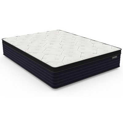 NicBex 14 Inch Hybrid Mattress for a Cool Sleep,Fiberglass Free,Pressure Relief,Firm Feel Mattresses,White+Black