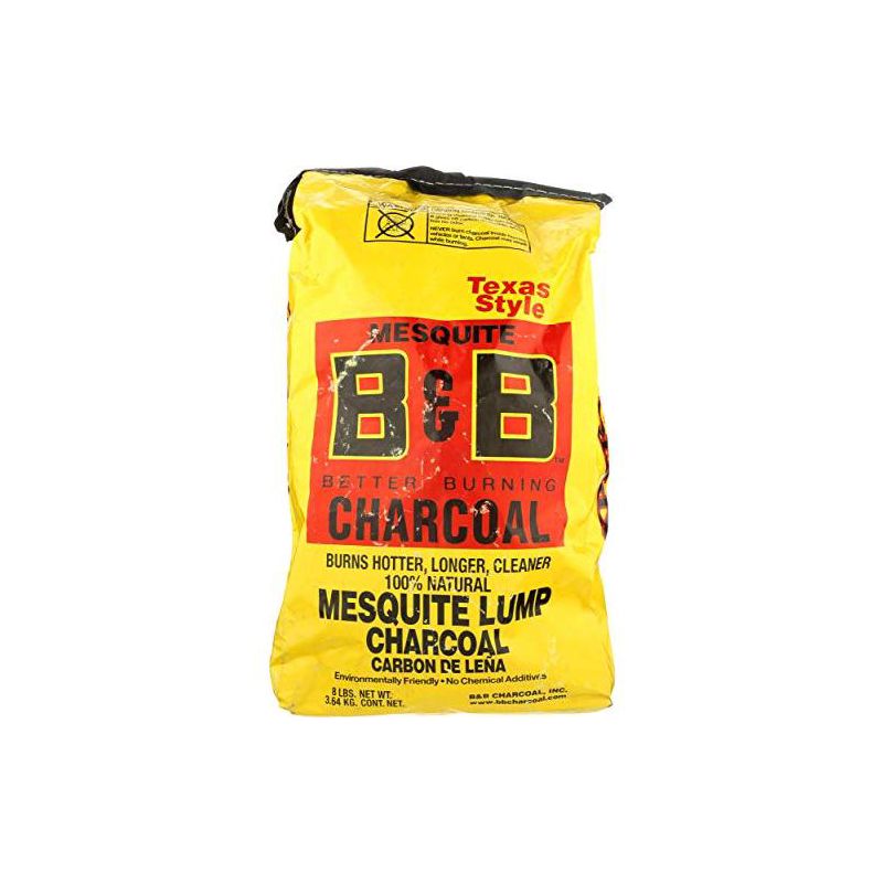 B&B Charcoal All Natural Mesquite Lump Charcoal 8 lb, 1 of 2
