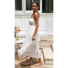 Women's Spaghetti Strap Lace Tiered Maxi Dress Summer Maxi Dress - 3 of 4