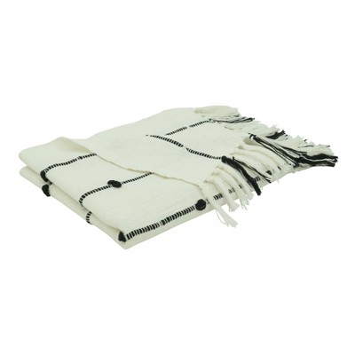 Lush 22"x18" Soft Knotted Cotton Throw Blanket