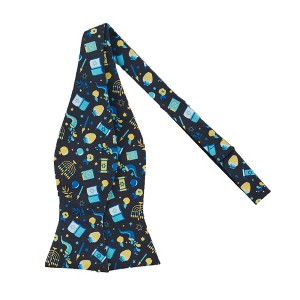 Jacob Alexander Men's Happy Hanukkah Freestyle Self-Tie Bow Tie - Black - 1 of 4