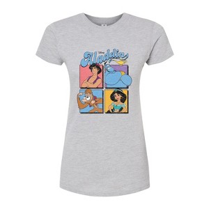 Women's - Disney - Aladdin, Genie, Abu, & Jasmine Fitted Graphic T-Shirt - 1 of 3