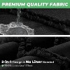 LunaLulinlk Black Shower Curtain Fabric Textured Tufted Chevron Striped Bathroom Shower Curtains - 4 of 4