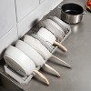 Fortune Candy Retractable Cabinet Organizer Rack, Pot Lid Holder with 6 Adjustable Dividers for Cutting Boards, Pans, and Kitchen Storage - 3 of 4