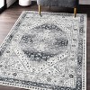 Vintage Runner Rug – Gray Low Pile Washable Carpet, Stain-Resistant, Fade-Resistant, Non-Slip for Entryway, Dining, or Bedroom - 2 of 4
