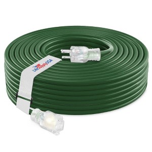 LifeSupplyUSA 16 Gauge Power Extension Cord Outdoor & Indoor Waterproof Cable SJTW 16/3 ETL Listed - 1 of 4