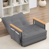 Mjkone Muti-Functional Folding Floor Sofa Bed,3-Seater/2-Seater/1-Seater Lazy Futon Sofa with Pillows,6 Position Adjustable Backrest - 4 of 4