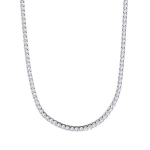 Adornia Silver Plated 3mm Tennis Chain Necklace - 1 of 4