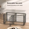 Okak 47.2IN Dog Crate with Durable Metal Frame, Indoor or Outdoor Use Dog Cage, Portable Dog Kennel for Small Medium Large Dogs, Black - 4 of 4