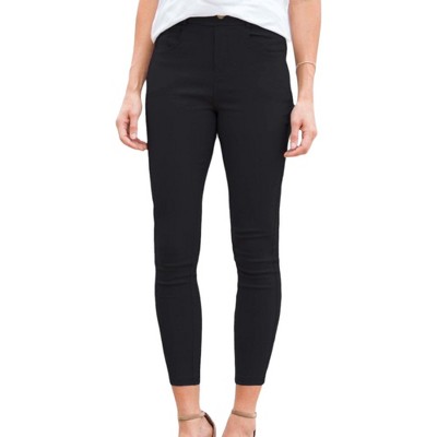 Amaryllis Women's High-Waisted Skinny Pants Stretch Fit Pull On Design