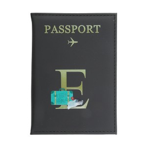 Unique Bargains Durable Letter Pattern Passport Holder 1 Pc - 1 of 4