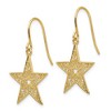 Black Bow Jewelry 18mm Filigree Star Dangle Earrings in 14k Yellow Gold - 2 of 4