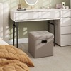 15" Ottoman with Storage, Folding Footstool, Storage Ottoman Bench, Cube Storage Chest Bedroom Bench with Storage 660 lb Load Capacity - 2 of 4