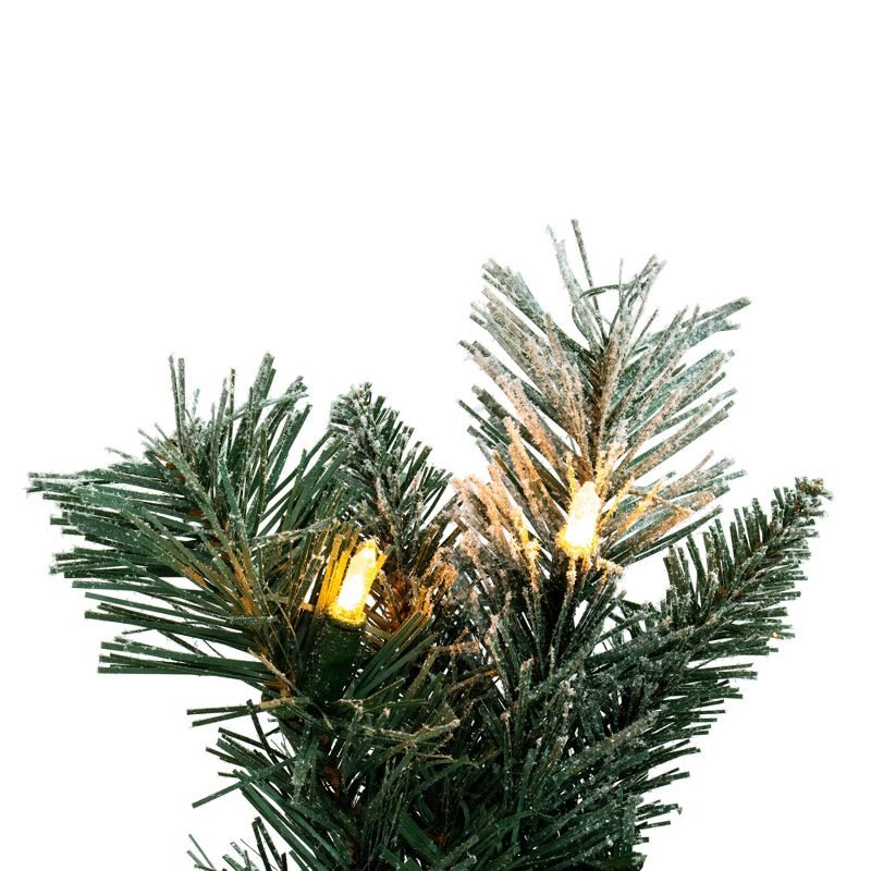 Vickerman 9' x 10" Frosted Mixed Pine Garland, Clear Incandescent Mini Lights., 2 of 7