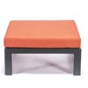 LeisureMod Chelsea Outdoor Patio Ottomans Set of 2, Black Aluminum with Cushions – Weather-Resistant Footstools for Patio and Garden - 2 of 4