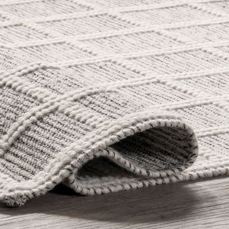 Huia Casual Striped Wool Blend Tassel Area Rug, 5 of 11