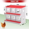 Metal Chicken Nesting Boxes, Nesting Boxes with Metal Legs, Chicken Laying Box with Roll Out Egg Collection with Vented Holes - 3 of 4