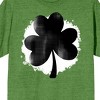 St Pats Black Cloverleaf Crew Neck Short Sleeve Irish Heather Men's T-shirt - 2 of 3