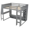 Polibi Next-Gen Gaming Loft Bed with Built-In Desk, LED Lighting, Open Closet Rack & Storage - 3 of 4