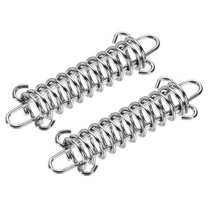 Unique Bargains Tent Awning Tarps Spring Buckle Stainless Steel Rope Tensioner Silver Tone 3.5"x1.2" - 1 of 4