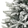 vidaXL Fake Christmas Tree Green with flocked white snow PVC and PE steel - 4 of 4