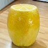 Vynxaria 14" Oversized Resin Lemon Stool - Multi-Purpose Side Table/Plant Stand, Indoor Outdoor Use, Cute Lemon Decor for Home Garden - 2 of 4