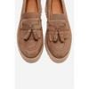 Poen - Cognac Suede Leather Tassel Loafer (Women) cognac suede 7 Forever & Always Shoes US - 3 of 4