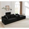 VASIP L-Shaped Left Lounge Chair Cloud Sectional Modular Sofa with Deep Seat,  for Living Room, Apartment, Bedroom No Assembly Required,Black - 3 of 4