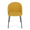 Set Of 6 Nano Upholstered Fabric Side Chair Black Leg -Maison Boucle - 4 of 4