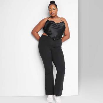 Spanx Assets Seamed Ponte Leggings Shape Wear Contour Pants XL Women Black  
