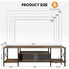 TOBILI TV Stand, 63 Inch TV Stand for 50 75 Inch TV, Entertainment Center with Power Outlets & Open Storage Shelves Brown - 4 of 4