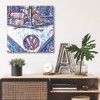 Courtside Market Drizzle Volkswagon Bus Gallery-Wrapped Canvas - 2 of 4