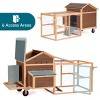 Outdoor Chicken Coop With Nesting Box, Chicken Coops Big With Removable Bottom For Easy Cleaning, Weatherproof Chicken Cage-Cuddlewood - 4 of 4