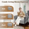 Huxxion Modern Accent Chair, Comfy Corduroy Armchair with Metal Frame, Reading Chair for Living Room, Bedroom, Balcony - 4 of 4