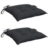 vidaXL Chair Cushions 2 pcs Black 15.7 in.x15.7 in.x2.8 in. Oxford Fabric - 3 of 4