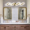LLHZSY Modern Spiral Design LED Bathroom Vanity Light Dimmable Wall Light - 31 1/2 Inch - Gold - 2 of 4