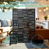 TOAOTBNBO Metal Privacy Screen, Decorative Privacy Fence Panels with Stand, Outdoor Privacy Screen for Garden, Black - 4 of 4